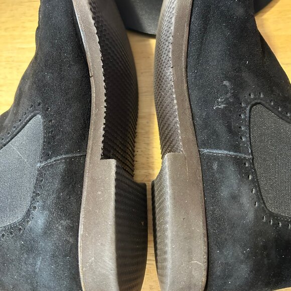 Womens Sutor Mantellassi Black Suede Flat Heel Pull-On Booties 40 US/10 - Picture 14 of 16